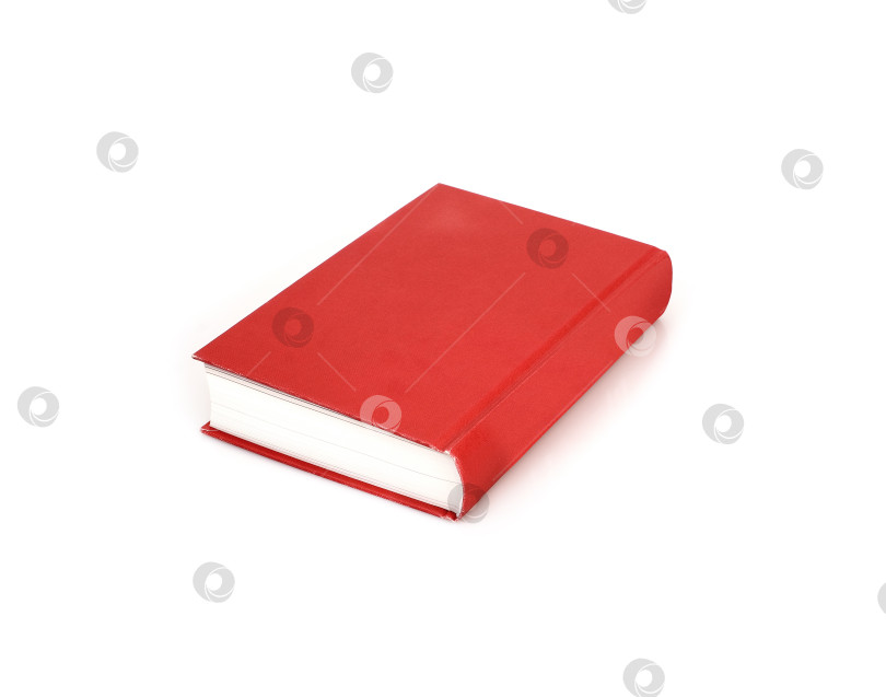 Скачать Одна красная книга, выделенная на белом фоне фотосток Ozero
