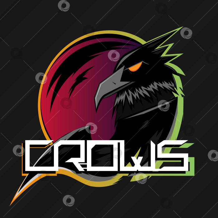 Скачать Логотип для киберспортивной компании Crows фотосток Ozero