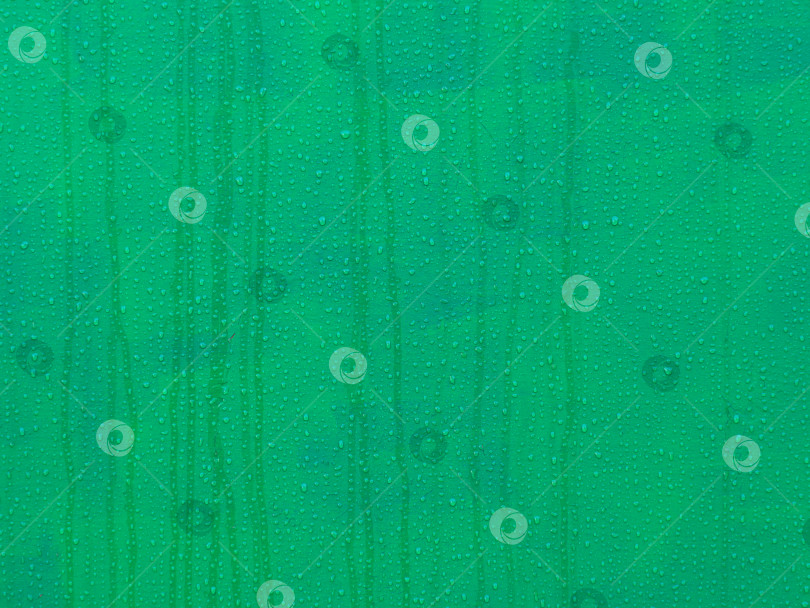 Скачать Текстура капель воды с подтеками на зеленой поверхности. фотосток Ozero
