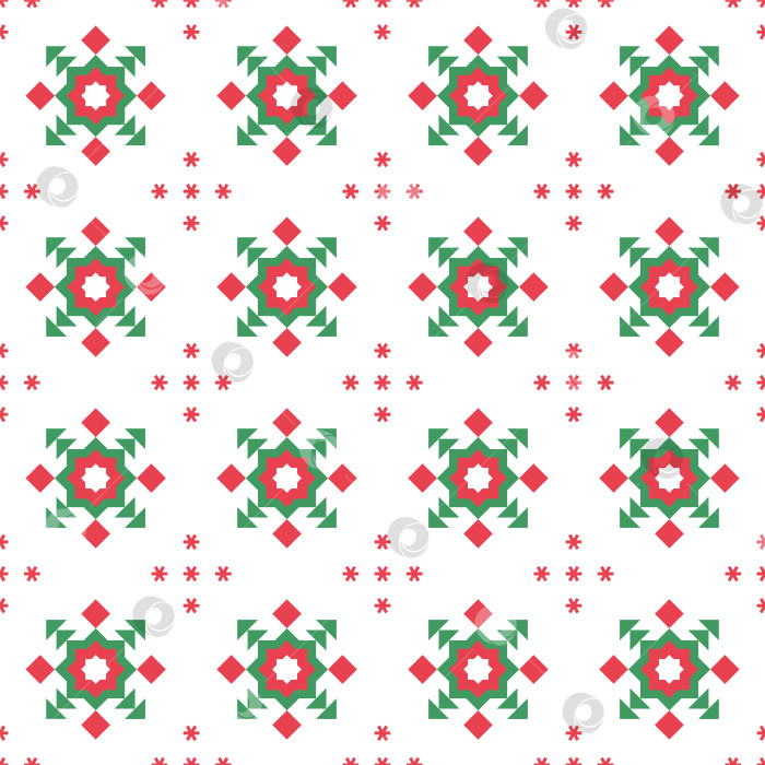Скачать Рождественский геометрический фон со стилизованными снежинками. фотосток Ozero