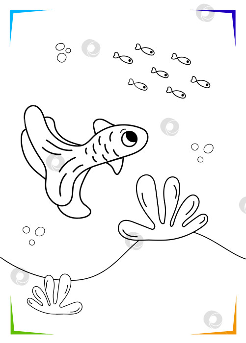 Раскрашиваю открытку Подводные водоросли | Алиса Орлова | Дзен