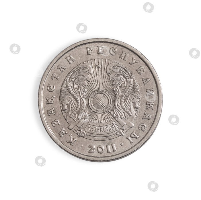 Скачать Казахстанская монета номиналом 20 тенге. Элемент дизайна с контуром отсечения фотосток Ozero
