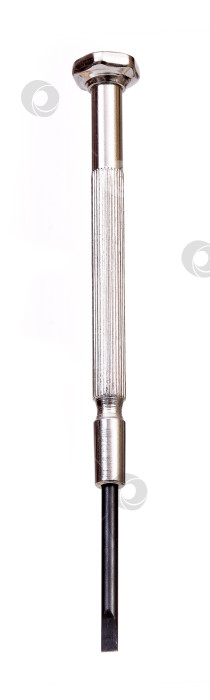Скачать Ручные инструменты для ремонта и установки: отвертка с прорезями на белом фоне фотосток Ozero