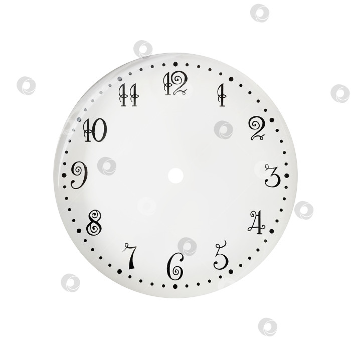 Скачать Циферблаты часов выделены на белом фоне фотосток Ozero