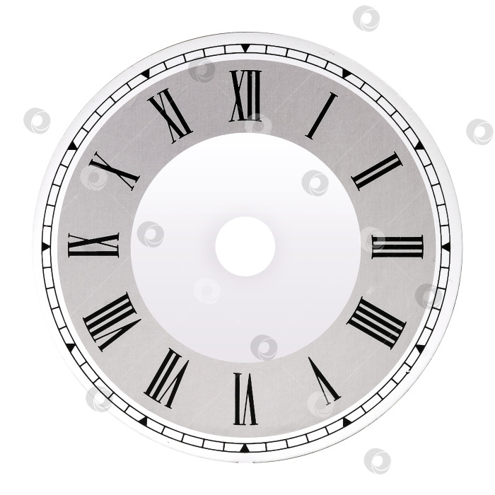 Скачать Циферблаты часов выделены на белом фоне. Элемент дизайна с контуром отсечения фотосток Ozero