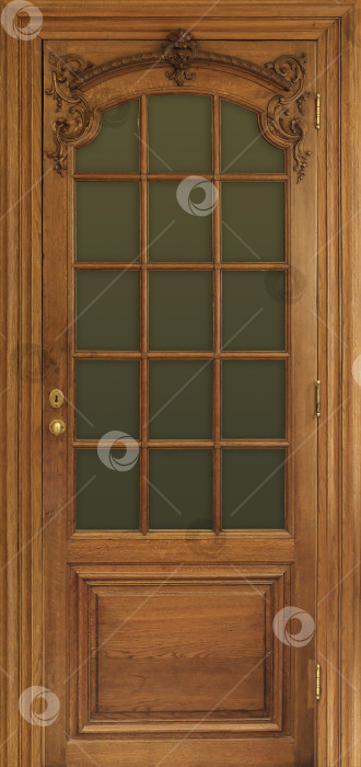 Скачать Модель старинной деревянной входной двери (выделена на белом фоне) фотосток Ozero