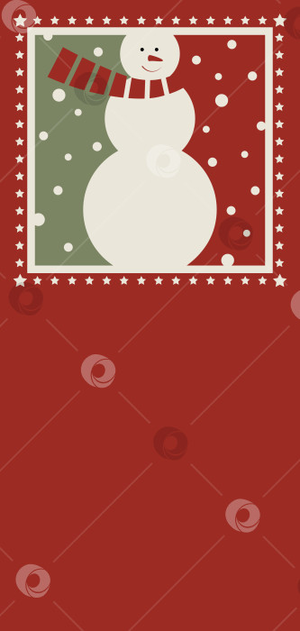 Скачать European format Christmas or New Year card vector template with negative space for inscription фотосток Ozero