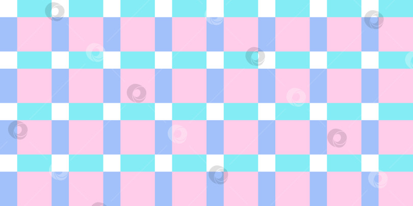 Скачать Vichy seamless pattern in pastel colors for pink doll. Gingham design Birthday, Easter holiday textile decorative. Vector check plaid patterns for fabric - picnic blanket, tablecloth, dress, napkin. фотосток Ozero