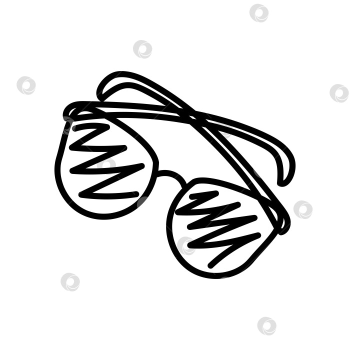 Скачать doodle outline sunglasses icon фотосток Ozero