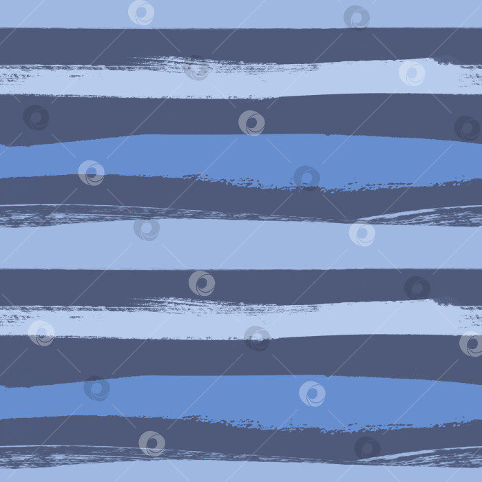 Скачать нарисованный узор с горизонтальными неправильными синими и темно-синими полосками фотосток Ozero