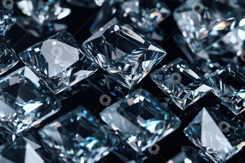 Скачать Белые блестящие бриллианты драгоценный камень крупным планом на фоне фотосток Ozero