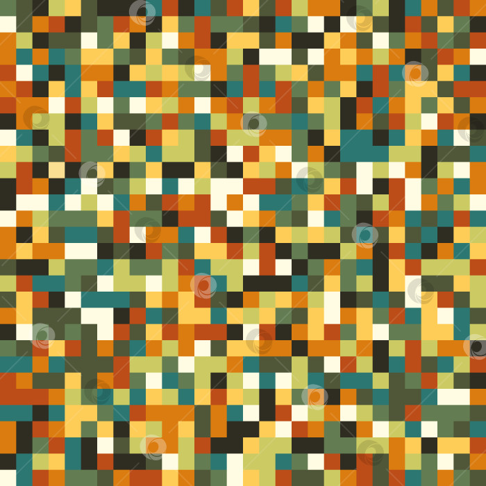 Скачать Разноцветный пиксельный фон в художественном стиле. Абстрактный векторный фон из квадратов разных оттенков фотосток Ozero