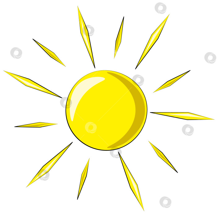 Скачать Солнце из одного элемента. Нарисуйте иллюстрацию в цветах фотосток Ozero