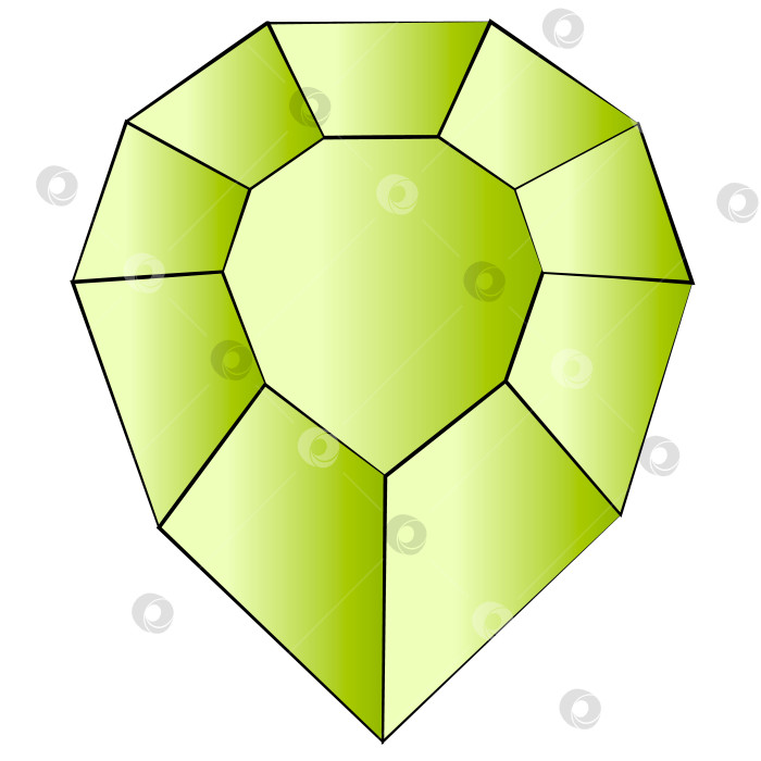 Скачать Бриллиант из одного элемента. Нарисуйте иллюстрацию в цвете фотосток Ozero