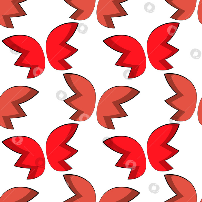 Скачать Seamless vector pattern with cartoon red wings фотосток Ozero