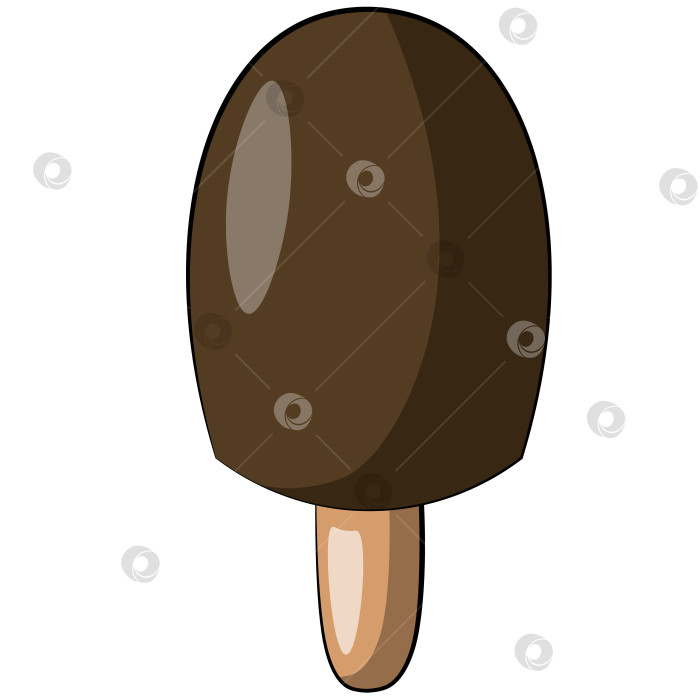 Скачать Single element Eskimo pie. Draw illustration in color фотосток Ozero