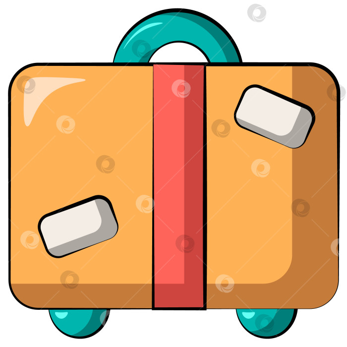 Скачать Single element Suitcase. Draw illustration in color фотосток Ozero
