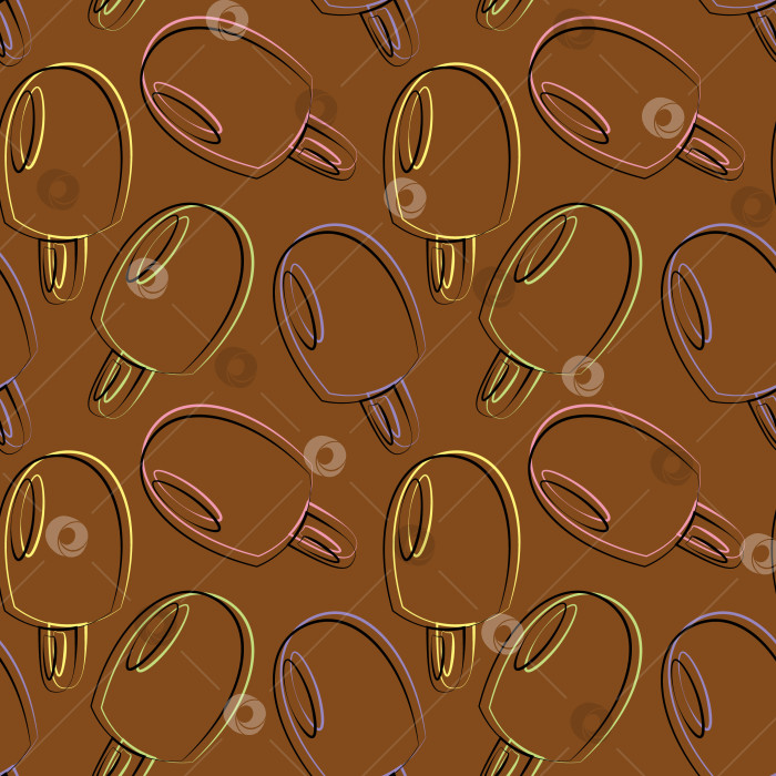 Скачать Seamless vector pattern with outline eskimo pie фотосток Ozero