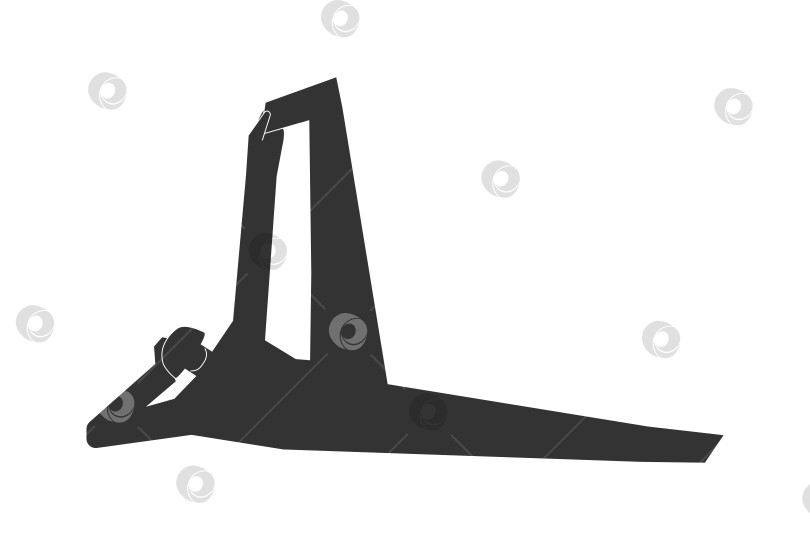 Скачать Vector isolated illustration with flat black silhouette of female character. Sportive woman learns yoga posture Anantasana; Fitness exercise - Side Reclining Leg Lift; Minimalistic design фотосток Ozero