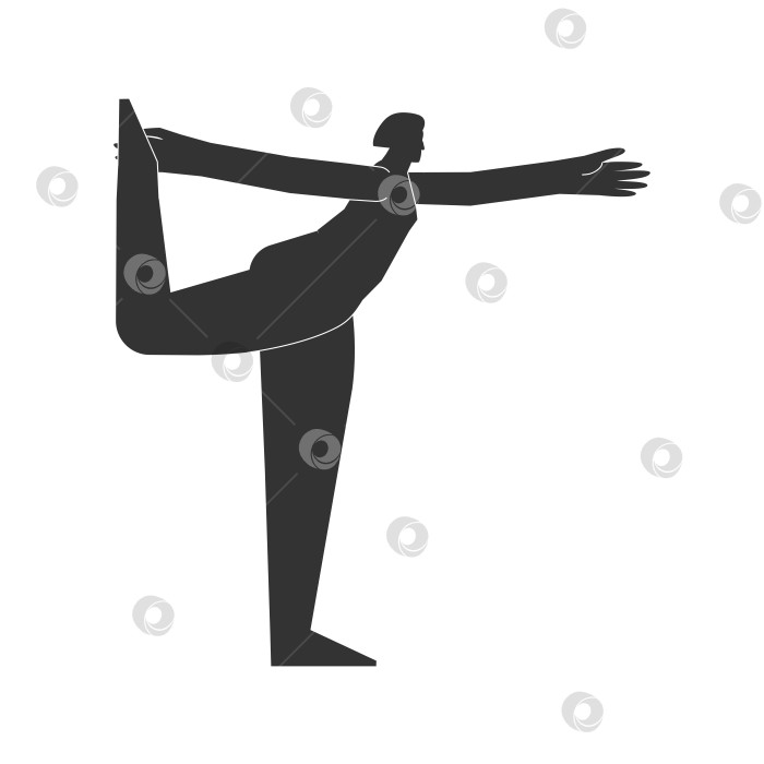 Скачать Vector isolated illustration with flat black silhouette of female person doing finess. Athletic woman learns yoga posture Viparita Karani. Sportive exercise - Legs Up the Wall Pose фотосток Ozero