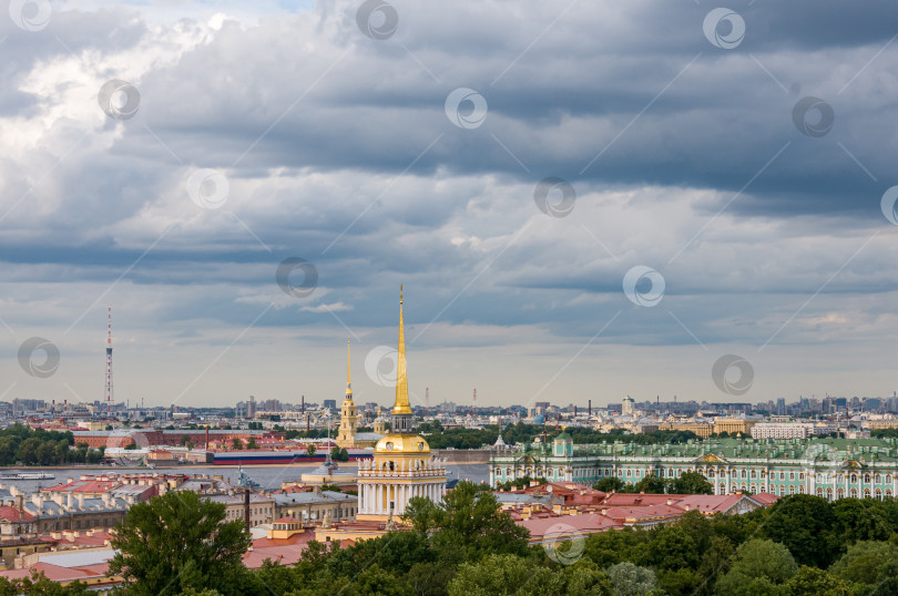 Скачать Панорама Санкт-Петербурга, вид с Исаакиевского собора фотосток Ozero