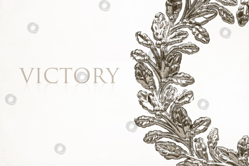 Скачать Серебряные декоративные венки, выделенные на белом фоне фотосток Ozero