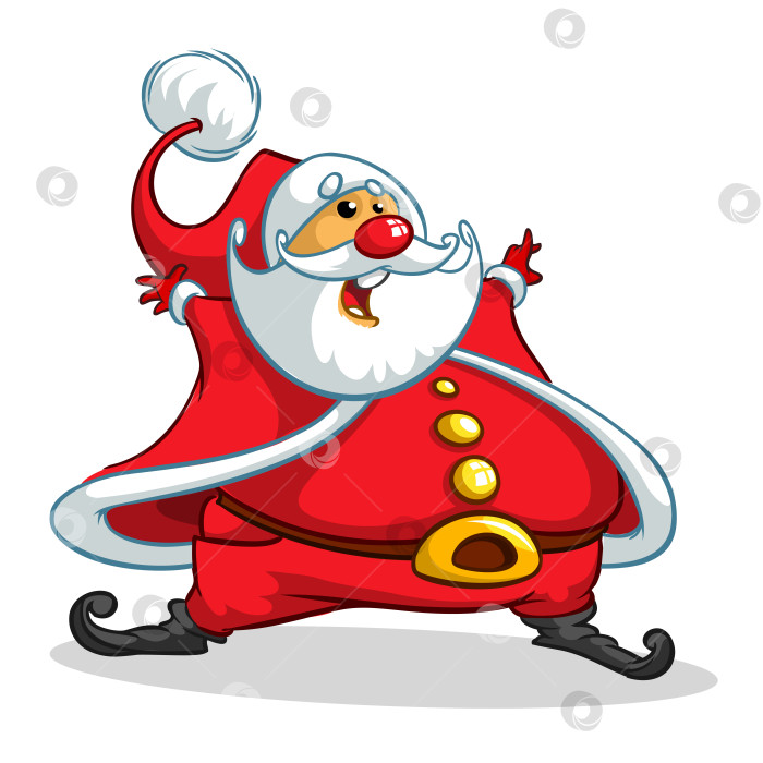 Скачать Рождественский мультфильм о Санта-Клаусе. Векторная иллюстрация фотосток Ozero
