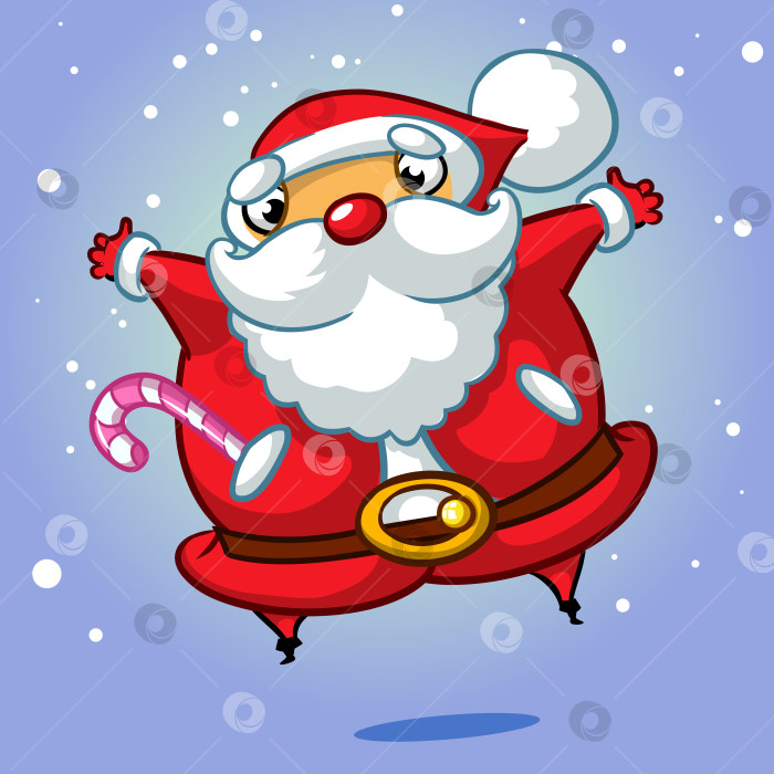 Скачать Рождественский мультфильм о Санта-Клаусе. Векторная иллюстрация фотосток Ozero