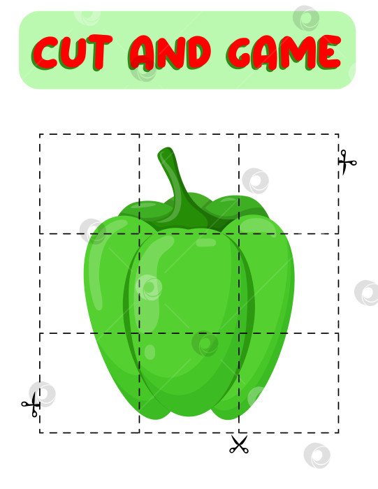Скачать Режь и играй. Перец. Развивающая игра для детей. фотосток Ozero