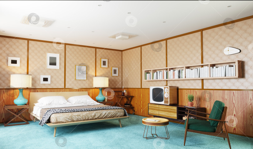 Дизайн спальни в стиле ретро - фото, интерьеры, идеи для ремонта — Trimio
