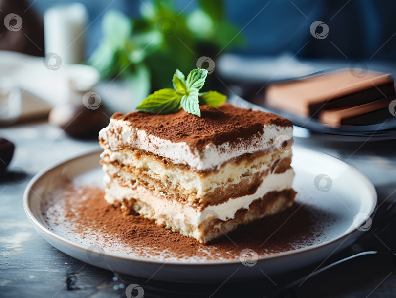Скачать Итальянский десерт тирамису фотосток Ozero