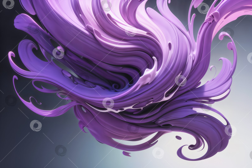 Скачать Абстрактный фиолетовый фон с водоворотом жидкой краски фотосток Ozero