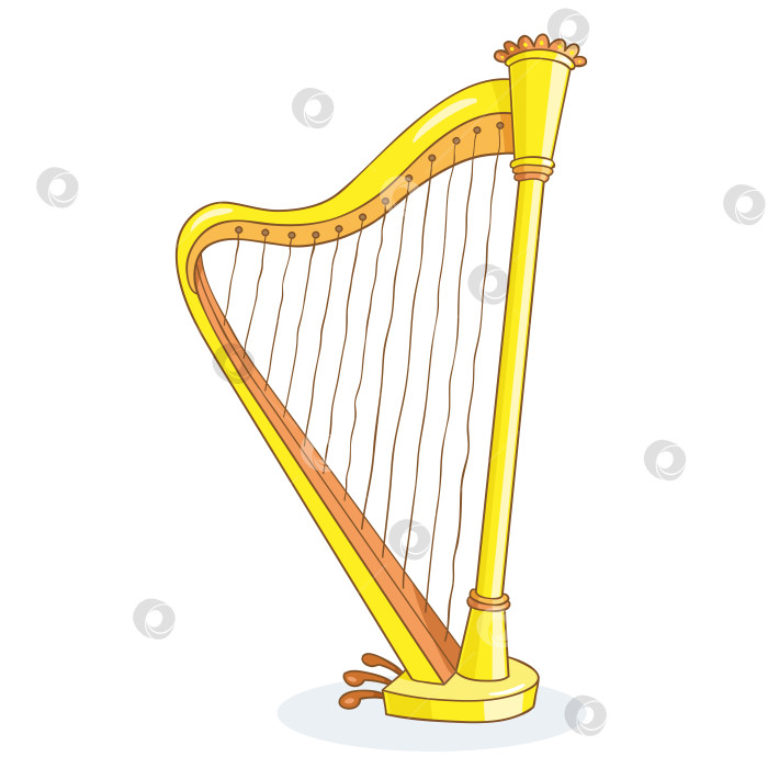 Скачать Классическая арфа - это струнный музыкальный инструмент. фотосток Ozero