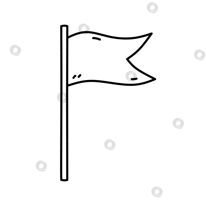 Скачать Флаг, выделенный на белом фоне. фотосток Ozero