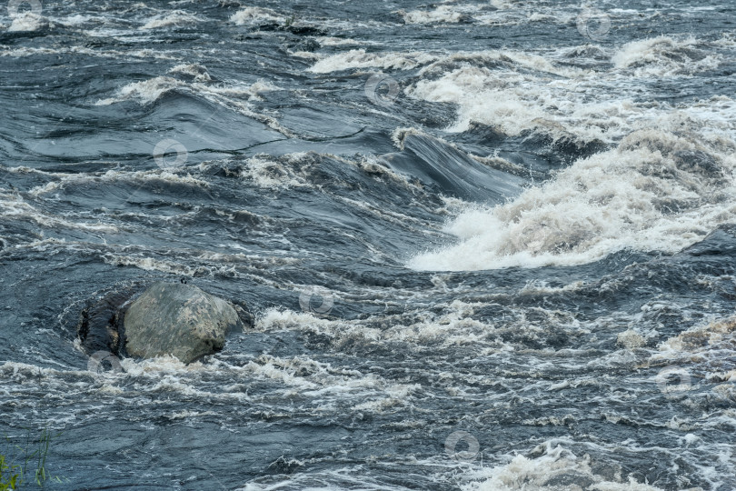 Скачать бурный поток на речных порогах фотосток Ozero