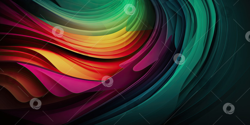 Скачать абстрактный фон, в цветах радуги, изображение для обоев. Порождающий искусственный интеллект фотосток Ozero