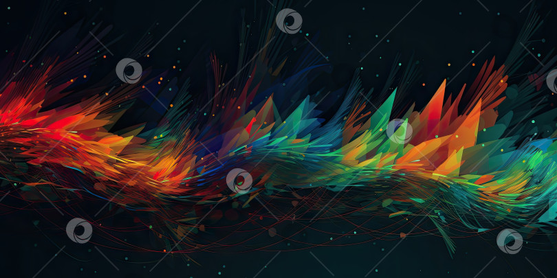 Скачать абстрактный фон, в цветах радуги, изображение для обоев. Порождающий искусственный интеллект фотосток Ozero