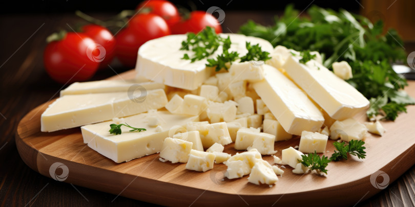 Скачать Национальное блюдо Хорватии - сыр Паж. Блюдо крупным планом. Порождающий искусственный интеллект фотосток Ozero