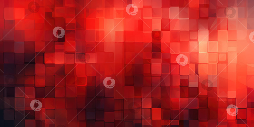 Скачать Красный пиксельный фон, горизонтальное изображение баннера. Порождающий искусственный интеллект фотосток Ozero