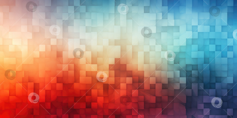 Скачать Радужный пиксельный фон, горизонтальное изображение баннера. Порождающий искусственный интеллект фотосток Ozero