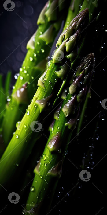 Скачать Спаржа крупным планом. Порождающий искусственный интеллект фотосток Ozero