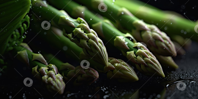 Скачать Спаржа крупным планом. Порождающий искусственный интеллект фотосток Ozero