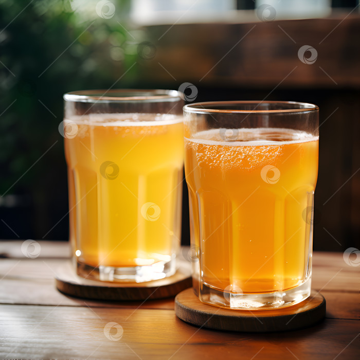 Скачать Напитки из чайного гриба или домашний цитрусовый лимонад в высоких бокалах на деревянном фоне. Два стакана с нефильтрованным чаем чайный гриб, приготовленным из дрожжей, сахара и чая с добавлением лимона и лайма. Ферментированный чай фотосток Ozero