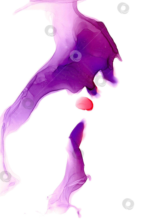 Скачать Нежные романтические обои с продолговатыми фиолетовыми градиентными пятнами и красивой волнистой текстурой. Абстрактный креативный воздушный узор, символизирующий нежность, любовь и дружбу. Стилизованное изображение человеческой головы фотосток Ozero