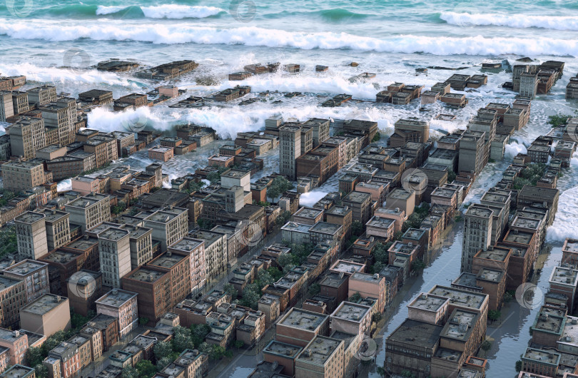 Скачать наводнение, городская катастрофа. концептуальная идея фотосток Ozero