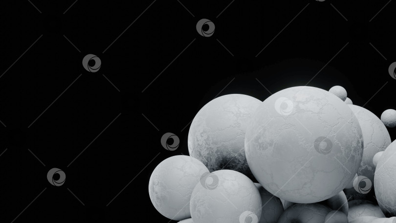 Скачать 3d-рендеринг, бетонные плавающие фигуры с пространством для текста фотосток Ozero