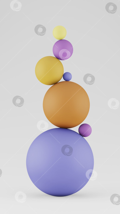 Скачать сбалансированный натюрморт с разноцветными шарами фотосток Ozero
