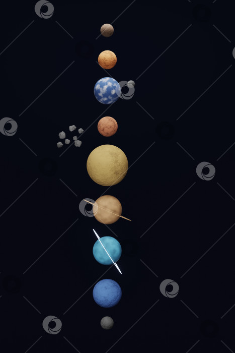 Скачать 3d иллюстрация космоса и планет фотосток Ozero