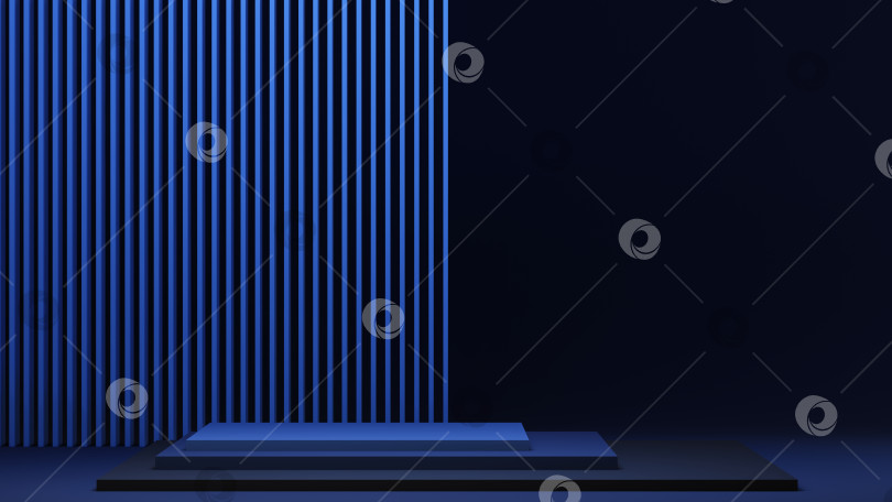 Скачать синий бинарный фон, 3d-рендеринг фотосток Ozero