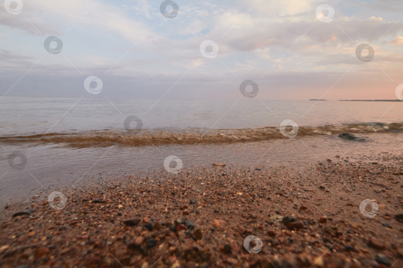 Скачать закат над рекой, широкоугольный вид фотосток Ozero